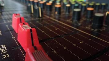 Close-up photo of sound system settings for music-themed activities or machinery