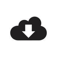 Download Cloud icon template black color editable. Download Cloud icon symbol Flat vector illustration for graphic and web design.