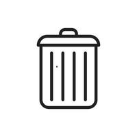 Bin Vector icon template black color editable. Bin Vector icon symbol Flat vector illustration for graphic and web design.