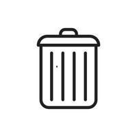 Bin Vector icon template black color editable. Bin Vector icon symbol Flat vector illustration for graphic and web design.