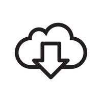 Download Cloud icon template black color editable. Download Cloud icon symbol Flat vector illustration for graphic and web design.