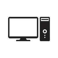 Computer Icon template black color editable. Computer Icon symbol Flat vector illustration for graphic and web design.