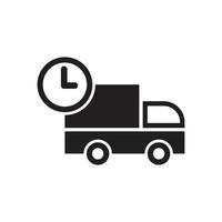 Fast time delivery Icon template black color editable. Fast time delivery Icon symbol Flat vector illustration for graphic and web design.