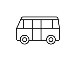 Bus icon template black color editable. vector