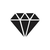 Diamond vector icon template black color editable. Diamond vector icon symbol Flat vector illustration for graphic and web design.