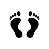 footprints vector icon template black color editable. footprints vector icon symbol Flat vector illustration for graphic and web design.