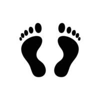 footprints vector icon template black color editable. footprints vector icon symbol Flat vector illustration for graphic and web design.