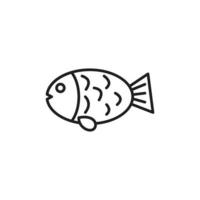 plantilla de icono de pescado color negro editable. icono de pescado símbolo de icono ilustración vectorial plana para diseño gráfico y web. vector