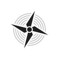 Plane propellers, Aircraft propeller Icon template black color editable. Plane propellers, Aircraft propeller Icon symbol Flat vector illustration for graphic and web design.