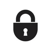 Padlock icon template black color editable. Padlock icon symbol Flat vector illustration for graphic and web design.
