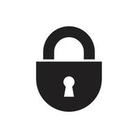 Padlock icon template black color editable. Padlock icon symbol Flat vector illustration for graphic and web design.