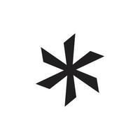 black fan and propeller icon template black color editable. black fan and propeller icon symbol Flat vector illustration for graphic and web design.