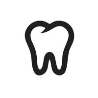 plantilla de icono de dientes color negro editable. vector