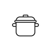 Pot icon template black color editable. Pot icon symbol Flat vector illustration for graphic and web design.