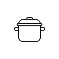 Pot icon template black color editable. Pot icon symbol Flat vector illustration for graphic and web design.