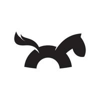 diseño de icono de caballo pony vector