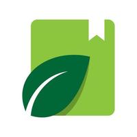 Eco book icon design vector