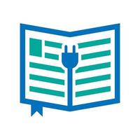 diseño de icono de educación de libros electrónicos vector