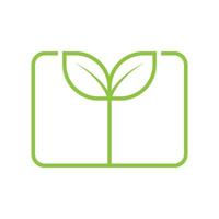 Eco book icon design vector