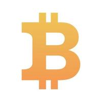 bitcoin logo element design template icon vector