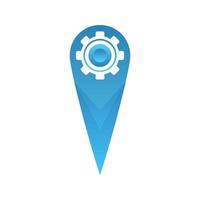 location service logo element design template icon vector