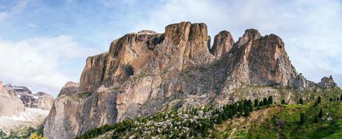 Rocky Mountains at sunset. Dolomite Alps, Italy photo