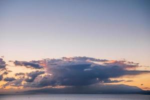 beautiful landscape with sunset over sea photo