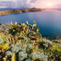 Sea and Cape Milazzo. Italy. photo