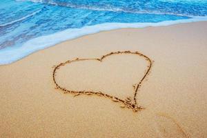 Heart on the beach. photo