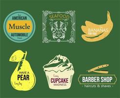 Vector collection of fruit logos for your brand