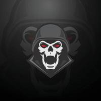 gamer skull mascot logo design
