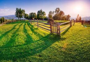 Beautiful sunny day is in mountain photo