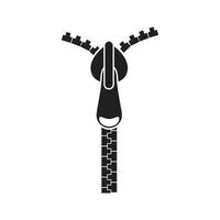 Zipper zip pulls or zipper pullers vector Icon template black color editable. zip pulls or zipper pullers vector Icon symbol Flat vector illustration for graphic and web design.