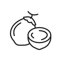 Freshness coconut Icon template black color editable.  Freshness coconut Icon symbol Flat vector illustration for graphic and web design.