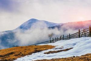 the beginning of spring in the mountains photo