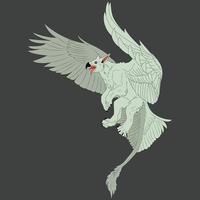 Demon with bird shape vector