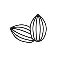 Almond Icon template black color editable. Almond Icon symbol Flat vector illustration for graphic and web design.