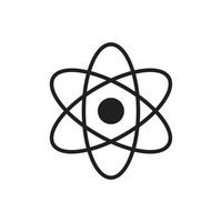 Atom icon template black color editable. Atom icon symbol Flat vector illustration for graphic and web design.