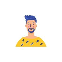 Man Avatar with Mustache Beard and Hairstyle