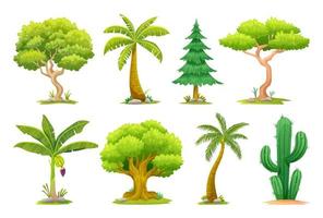 conjunto de diferentes tipos de árboles ilustración