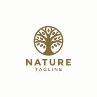 Nature tree vector illustration logo design