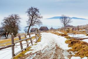 the beginning of spring in the mountains photo