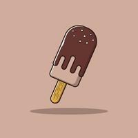 ilustración de icono de vector de helado. recogida de comida rápida.