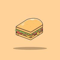 ilustración de icono de vector de sándwich, colección de comida rápida