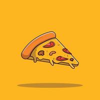 Pizza Ice CIcon Illustration. Fast Food Collection. vector