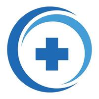 Medical cross logo illustration on white background vector
