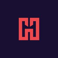 Initial h minimalist logo design template vector
