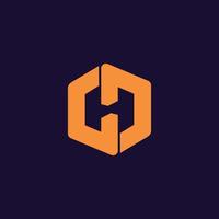 Initial h minimalist logo design template vector