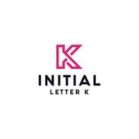 plantilla de diseño de logotipo de letra k minimalista vector