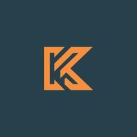 Minimalist letter k logo design template vector